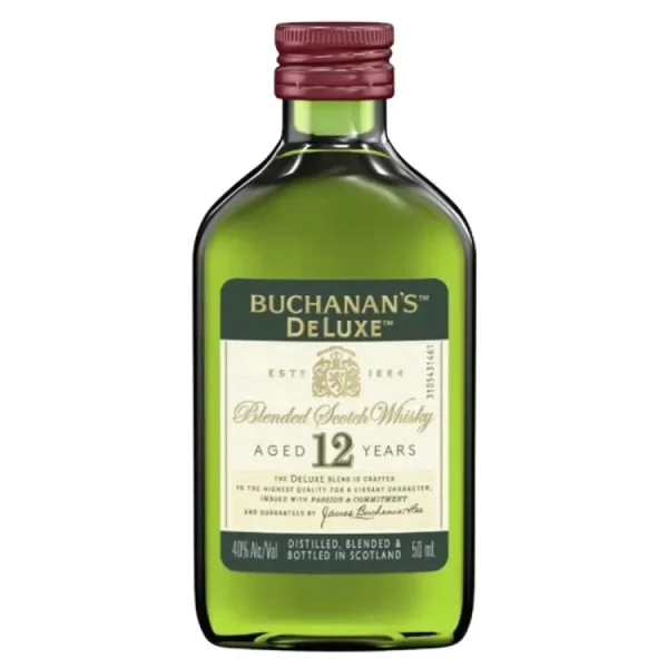 Buchanan's 12YO Deluxe Scotch Whisky Miniature 50ml buchanans 12yo deluxe scotch w 0 1753360132 - LIQUORFREIGHTT