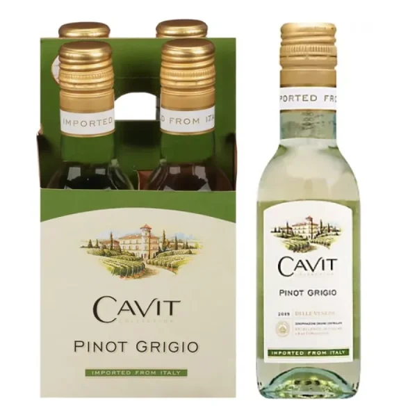 Cavit Pinot Grigio Mini Bottles 4-Pack | 187ml Each cavit pinot grigio mini bottle 0 1753360357 - LIQUORFREIGHTT