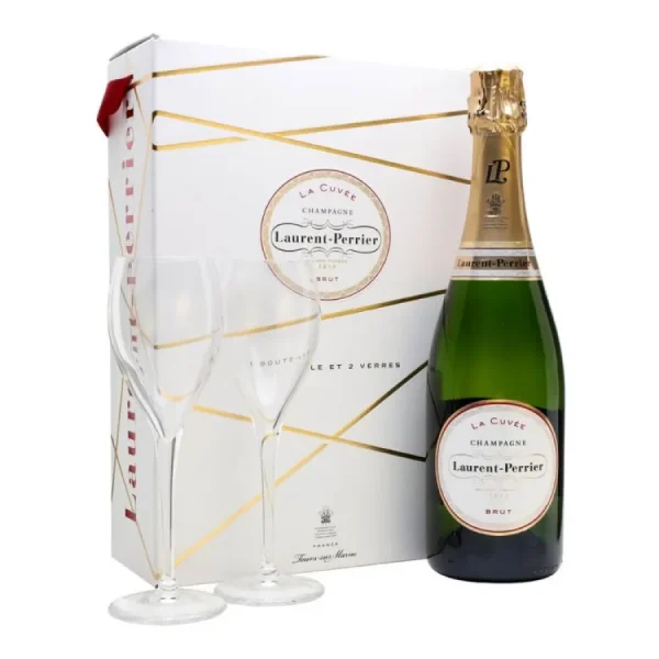 Laurent-Perrier La Cuvée Brut 750ml Luxury Champagne Gift Set laurent perrier la cuve brut 7 0 1753360021 - LIQUORFREIGHTT